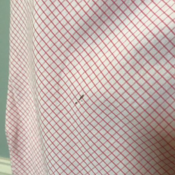 Pink check button down. - Picture 3 of 6